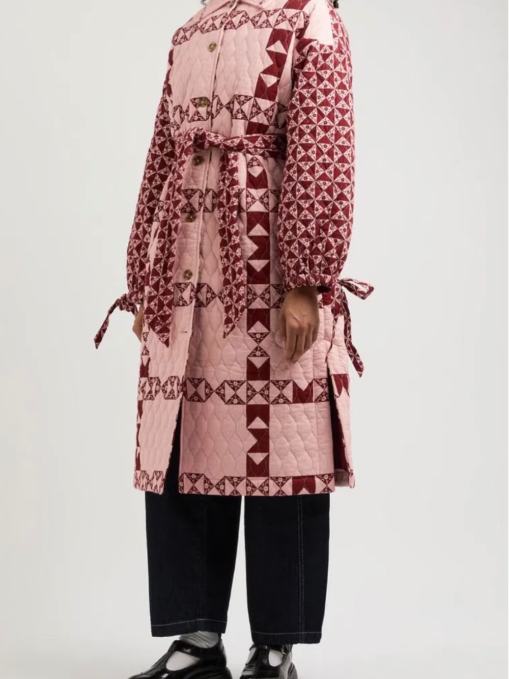 Damson madder quilted dahlia coat - Picture 9 of 11
